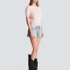 Top in maglia ricamato con Emblème di Balmain Top in maglia ricamato con Emblème di Balmain