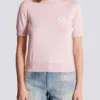 Top in maglia ricamato con Emblème di Balmain Top in maglia ricamato con Emblème di Balmain