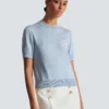 Top in maglia ricamato con Emblème di Balmain Top in maglia ricamato con Emblème di Balmain