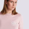 Top in maglia ricamato con Emblème di Balmain Top in maglia ricamato con Emblème di Balmain