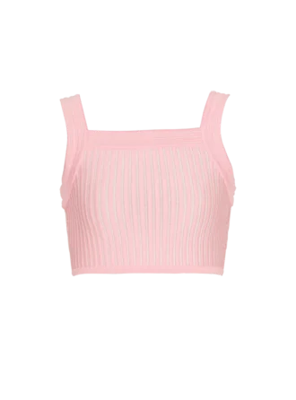 Top in maglia testurizzata