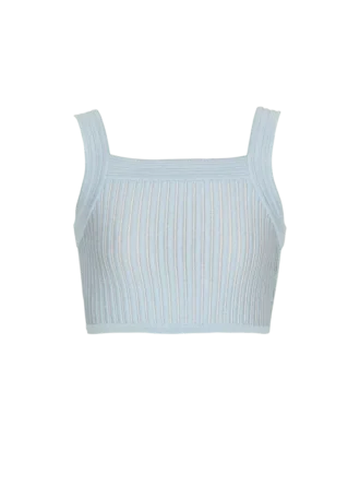 Top in maglia testurizzata