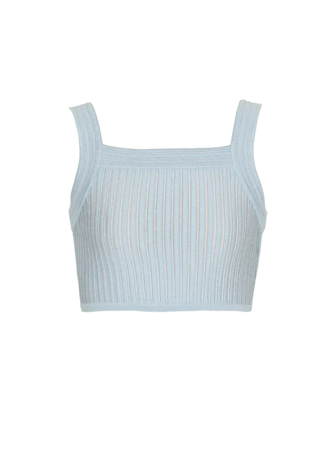 Top in maglia testurizzata