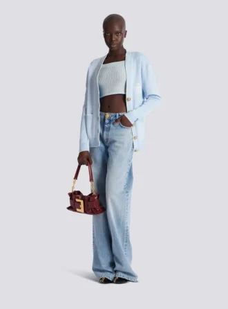 Top in maglia testurizzata
