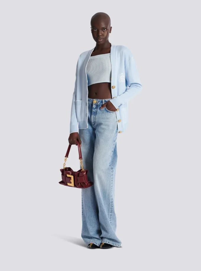 Top in maglia testurizzata