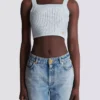 Top in maglia testurizzata
