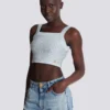 Top in maglia testurizzata