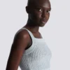 Top in maglia testurizzata