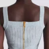 Top in maglia testurizzata