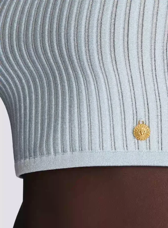 Top in maglia testurizzata