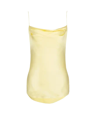 Top in raso di seta con spalline sottili
