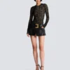 Top in velluto con monogramma