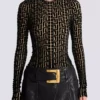 Top in velluto con monogramma