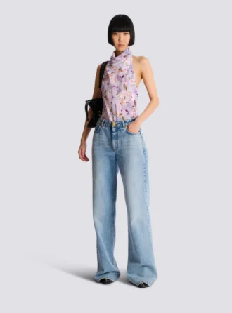 Top senza maniche con stampa Poppy Flower Top senza maniche con stampa Poppy Flower