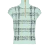 Top senza maniche in tweed a quadri Top senza maniche in tweed a quadri