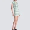 Top senza maniche in tweed a quadri Top senza maniche in tweed a quadri
