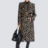 Trench con cintura in jacquard leopardato Trench con cintura in jacquard leopardato