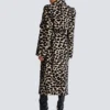 Trench con cintura in jacquard leopardato Trench con cintura in jacquard leopardato
