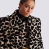 Trench con cintura in jacquard leopardato Trench con cintura in jacquard leopardato