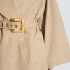 Trench lungo in gabardine di cotone Trench lungo in gabardine di cotone