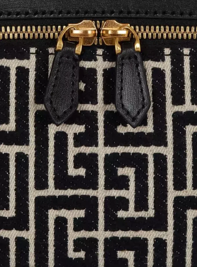 Trousse B-Army in tela monogrammata e pelle Trousse B-Army in tela monogrammata e pelle